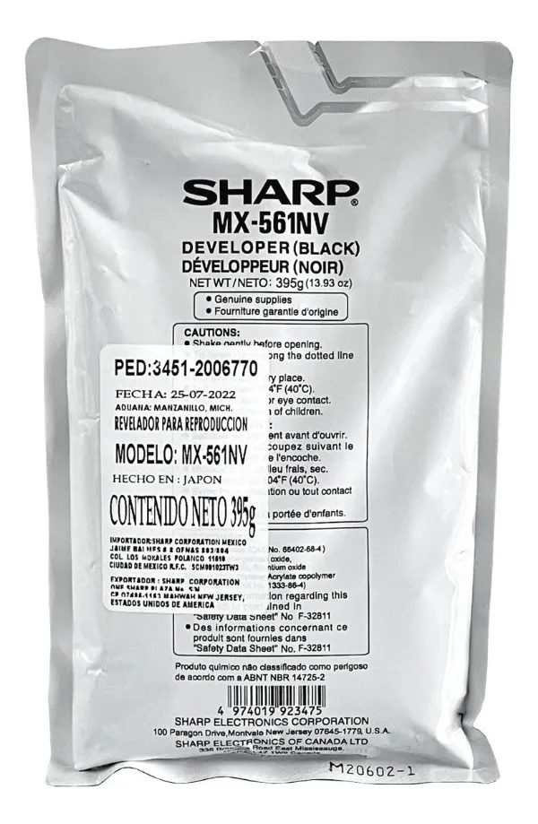 REVELADOR NEGRO MX-561NV SHARP